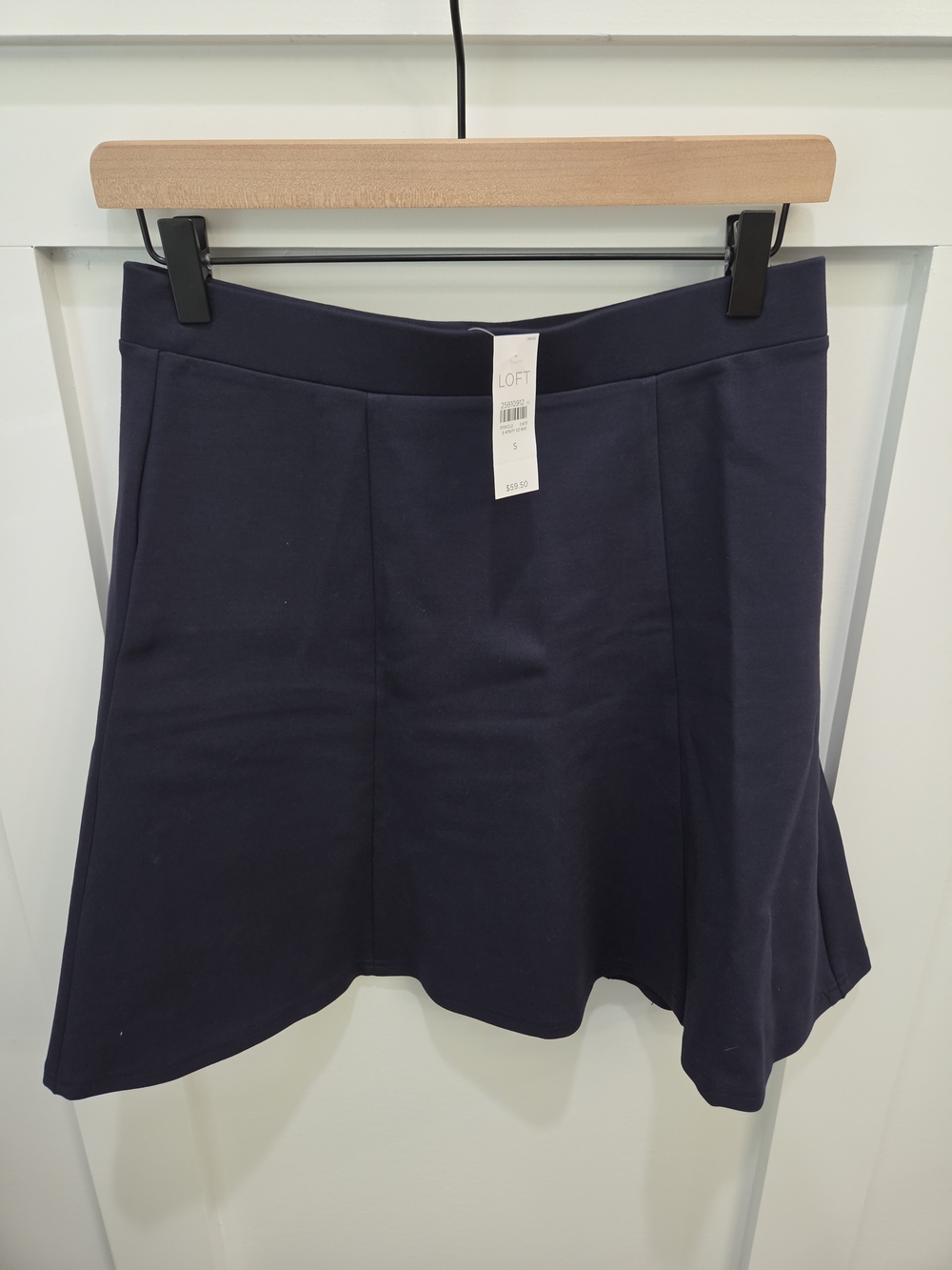 LOFT Navy Circle Skirt with Flare